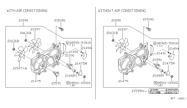 2004 Nissan Sentra Radiator,Shroud & Inverter Cooling Diagram 3