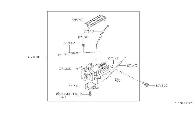 1993 Nissan Hardbody Pickup (D21) Heater & Blower Unit Diagram 3