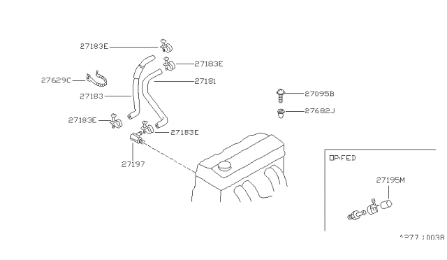 1988 Nissan Hardbody Pickup (D21) Piping Diagram 3