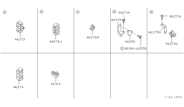 1993 Nissan Hardbody Pickup (D21) Brake Piping & Control Diagram 2