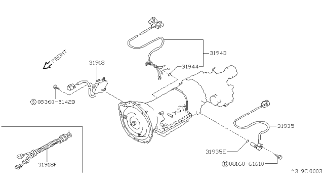 1992 Nissan Hardbody Pickup (D21) Control Switch & System Diagram 2