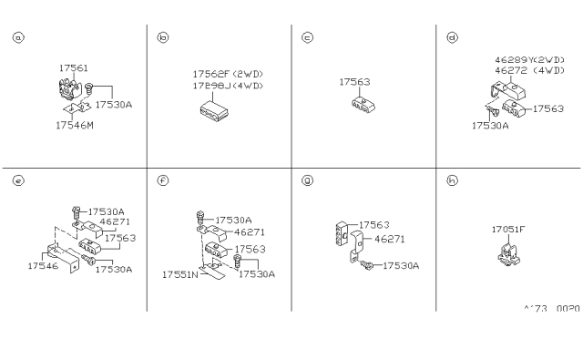 1994 Nissan Hardbody Pickup (D21) Fuel Piping Diagram 2