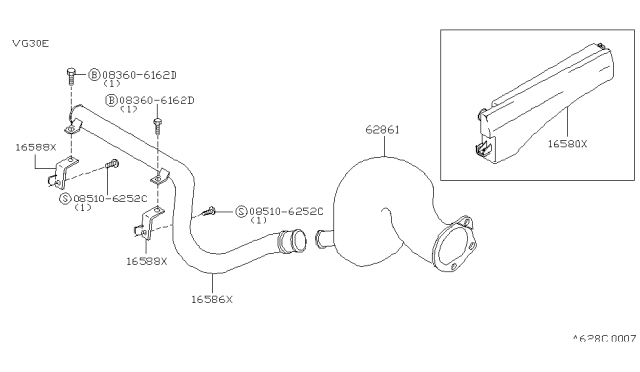 1993 Nissan Hardbody Pickup (D21) Front Panel Fitting Diagram 2