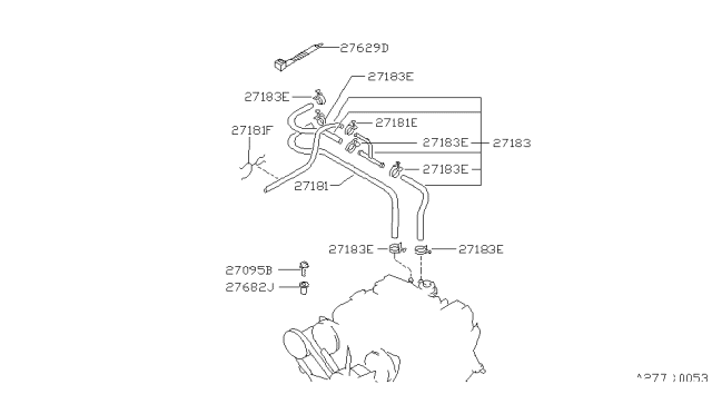 1987 Nissan Hardbody Pickup (D21) Piping Diagram 2