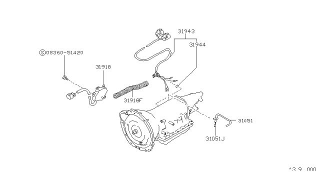 1991 Nissan Hardbody Pickup (D21) Control Switch & System Diagram 3