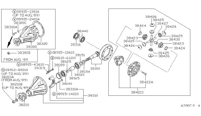 1993 Nissan Hardbody Pickup (D21) Rear Final Drive Diagram 6