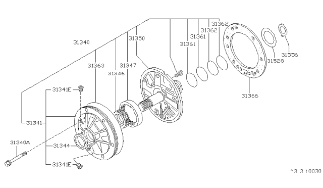 1987 Nissan Hardbody Pickup (D21) Engine Oil Pump Diagram 2