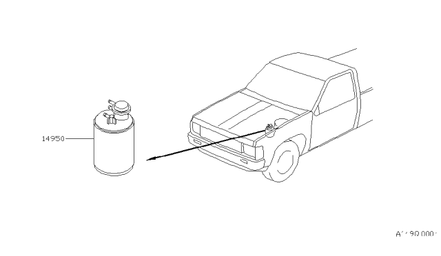 1992 Nissan Hardbody Pickup (D21) Air Pollution Control Diagram 2
