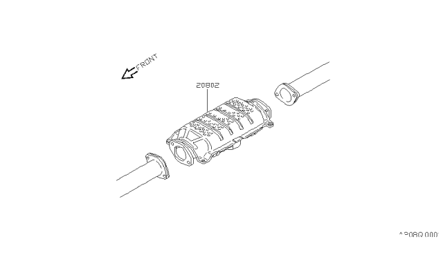 1993 Nissan Hardbody Pickup (D21) Catalyst Converter,Exhaust Fuel & URE In Diagram 2