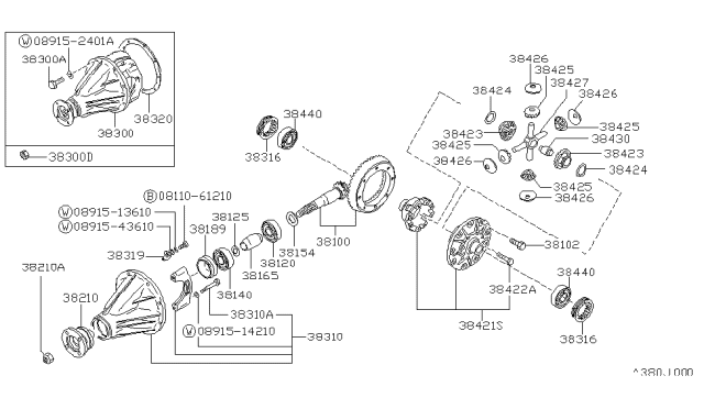 1993 Nissan Hardbody Pickup (D21) Rear Final Drive Diagram 12