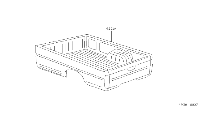 1993 Nissan Hardbody Pickup (D21) Rear Body Diagram 6