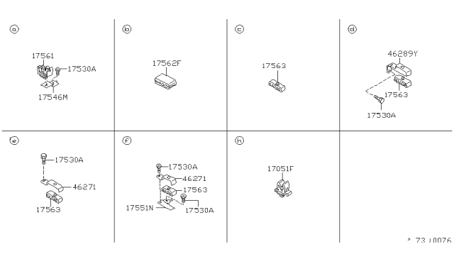 1992 Nissan Hardbody Pickup (D21) Fuel Piping Diagram 1