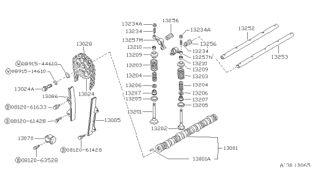 1987 Nissan Hardbody Pickup (D21) Camshaft & Valve Mechanism Diagram 2