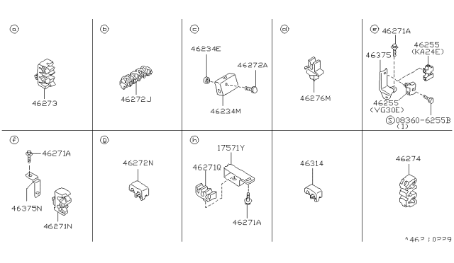 1992 Nissan Hardbody Pickup (D21) Brake Piping & Control Diagram 1