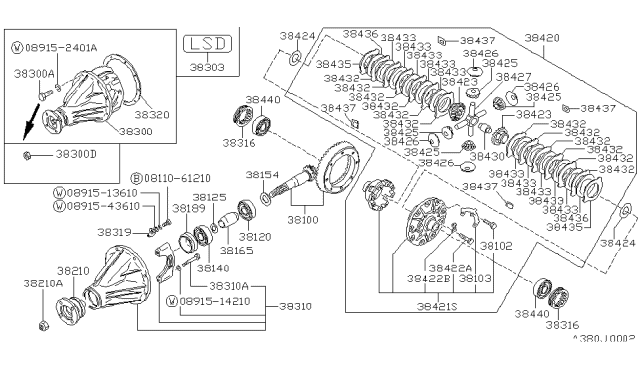 1994 Nissan Hardbody Pickup (D21) Rear Final Drive Diagram 7