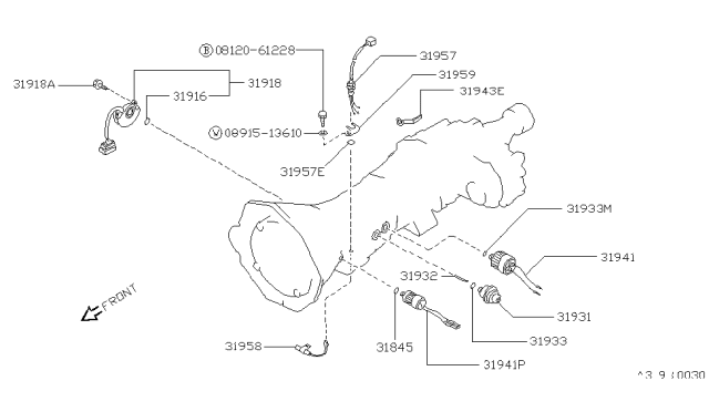 1988 Nissan Hardbody Pickup (D21) Control Switch & System Diagram 2