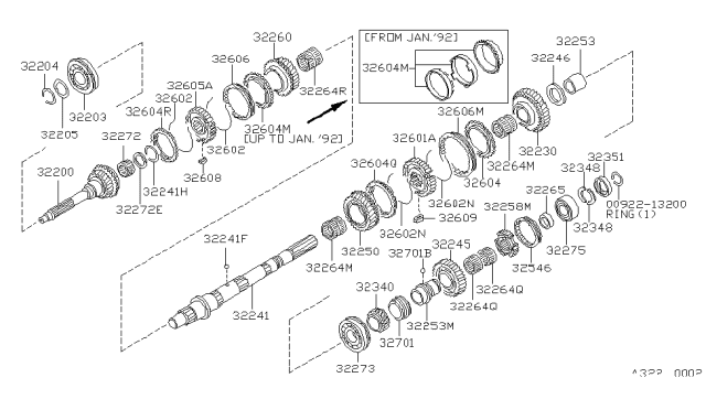 1989 Nissan Hardbody Pickup (D21) Transmission Gear Diagram 11