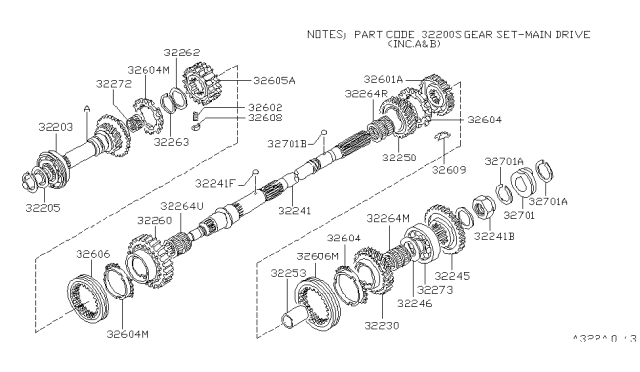 1993 Nissan Hardbody Pickup (D21) Transmission Gear Diagram 10