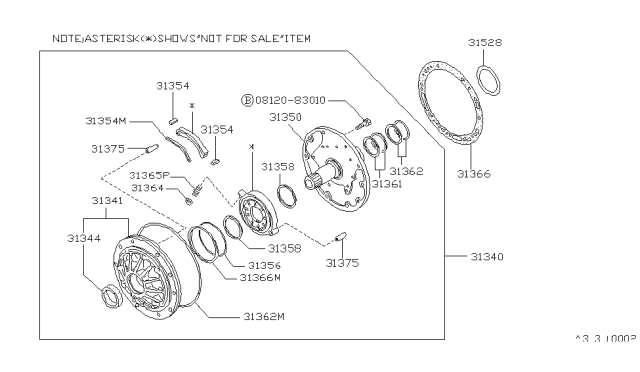 1994 Nissan Hardbody Pickup (D21) Engine Oil Pump Diagram 1