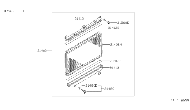 1990 Nissan Hardbody Pickup (D21) Radiator,Shroud & Inverter Cooling Diagram 4