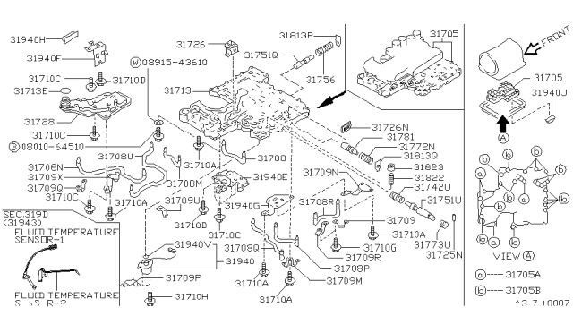 1990 Nissan Hardbody Pickup (D21) Control Valve (ATM) Diagram 2