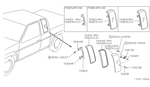 1993 Nissan Hardbody Pickup (D21) Screw Machine Diagram for 08333-62096