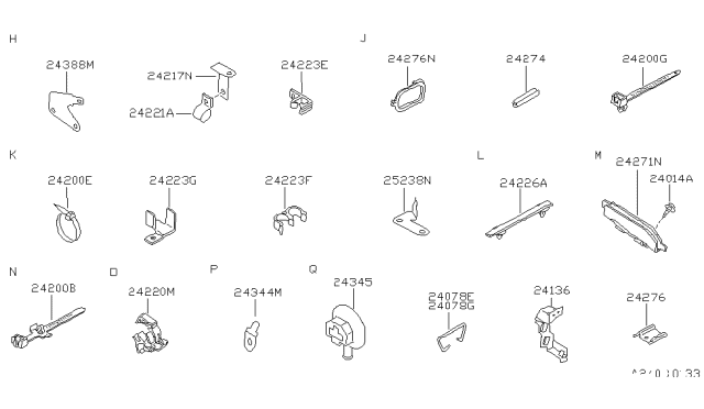 1991 Nissan Hardbody Pickup (D21) Protector Harness Diagram for 68140-F2710