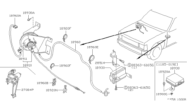 1992 Nissan Hardbody Pickup (D21) Auto Speed Control Device Diagram