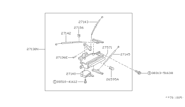 1991 Nissan Hardbody Pickup (D21) Heater & Blower Unit Diagram 2