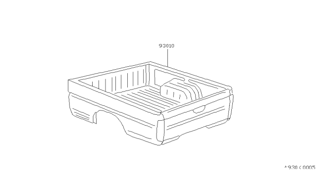 1994 Nissan Hardbody Pickup (D21) Rear Body Diagram 1