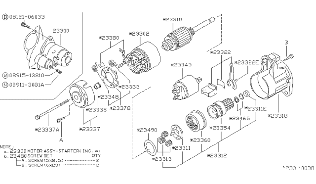 1992 Nissan Hardbody Pickup (D21) Starter Motor Diagram 3