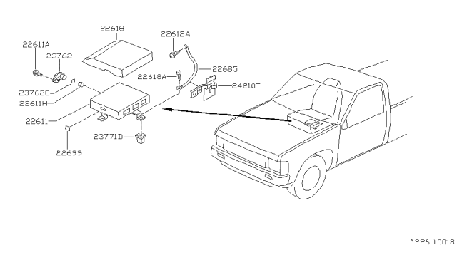 1988 Nissan Hardbody Pickup (D21) Engine Control Module Diagram 2