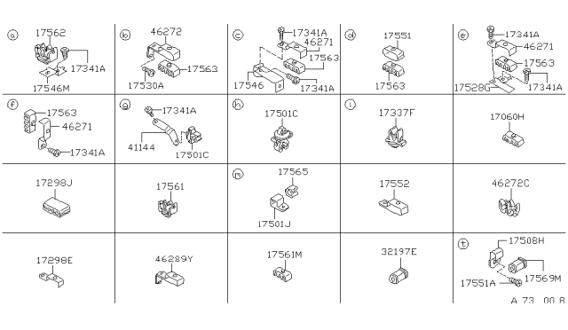 1990 Nissan Hardbody Pickup (D21) Fuel Piping Diagram 1