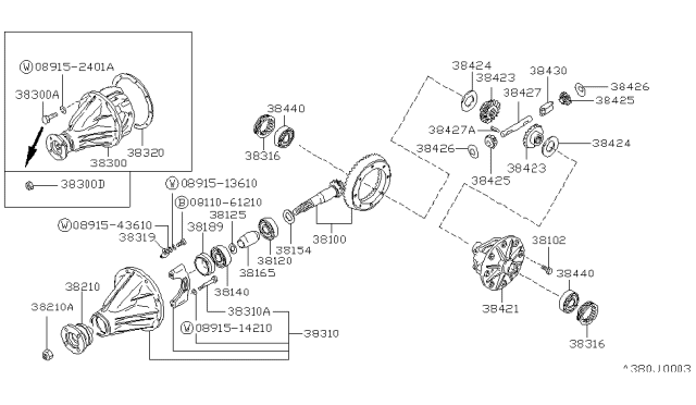 1993 Nissan Hardbody Pickup (D21) Rear Final Drive Diagram 11