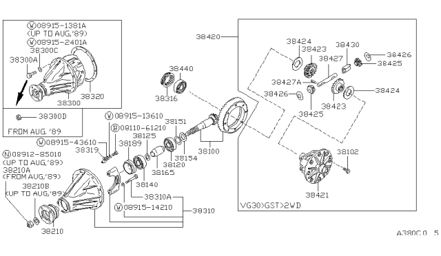 1989 Nissan Hardbody Pickup (D21) Rear Final Drive Diagram 7