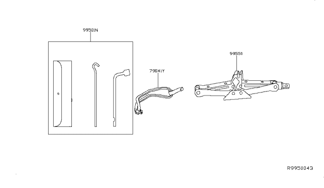 2018 Nissan Rogue Tool Kit & Maintenance Manual Diagram