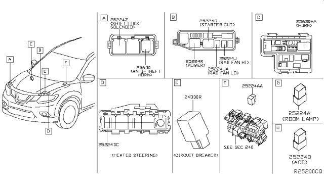 2017 Nissan Rogue US Make Relay Diagram 2