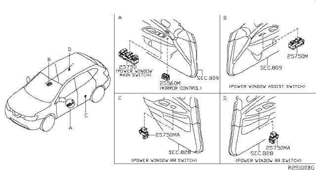2016 Nissan Rogue US Make Switch Diagram 5