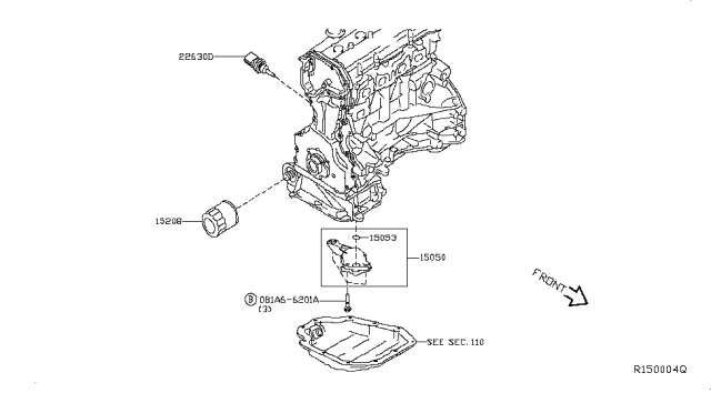 2018 Nissan Rogue Lubricating System Diagram