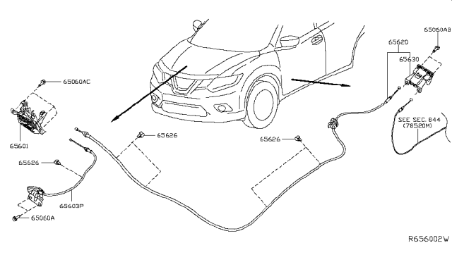 2017 Nissan Rogue Hood Lock Control Diagram 3