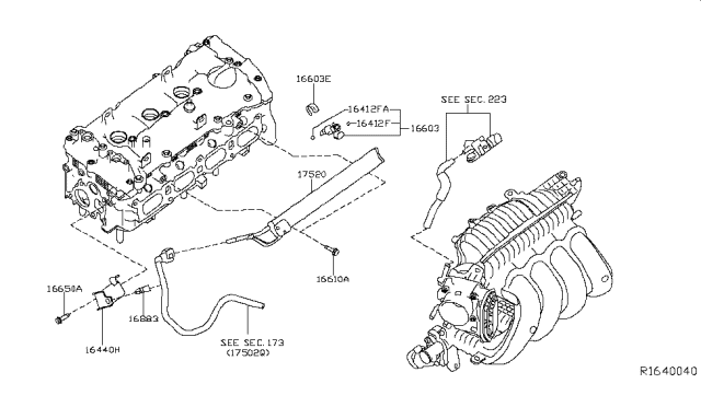 2016 Nissan Rogue Fuel Strainer & Fuel Hose Diagram