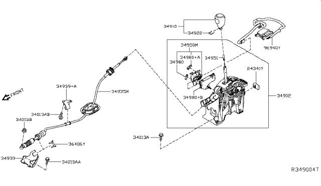 2017 Nissan Rogue US Make Auto Transmission Control Device Diagram 3