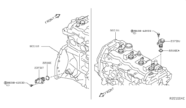2018 Nissan Rogue US Make Distributor & Ignition Timing Sensor Diagram