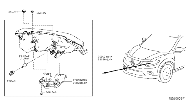 2018 Nissan Rogue Headlamp Diagram 2