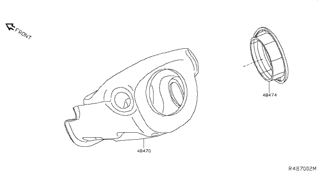 2017 Nissan Rogue Steering Column Shell Cover Diagram