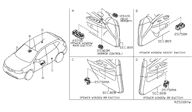 2016 Nissan Rogue US Make Switch Diagram 4