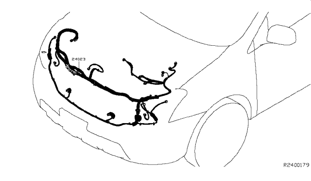 2014 Nissan Rogue Harness-Sub Diagram for 24023-4BA0C