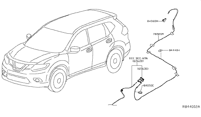 2017 Nissan Rogue Trunk Opener Diagram 1