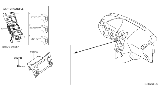 2019 Nissan Rogue Audio & Visual Diagram 2