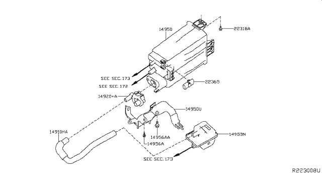 2017 Nissan Rogue Bolt Diagram for 01125-N2011